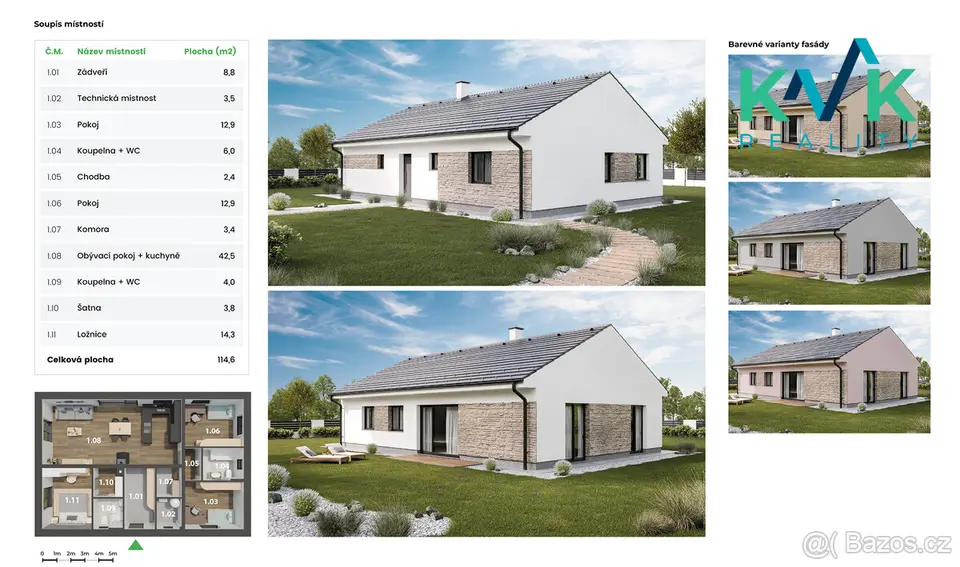 Projekt RD 4+kk v Ostrově, v lokalitě Květnová, včetně stave