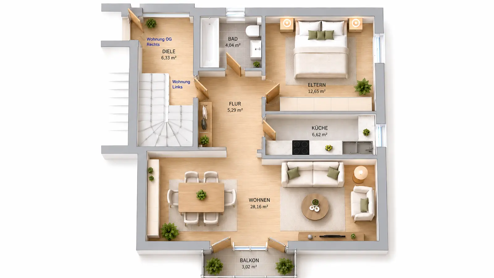 Pronájem bytu 2+1 60 m², Marommer Stieg 1, Norderstedt