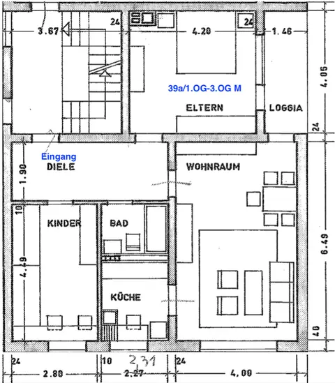 Pronájem bytu 3+1 80 m², Mommsenstr. 39a, Essen