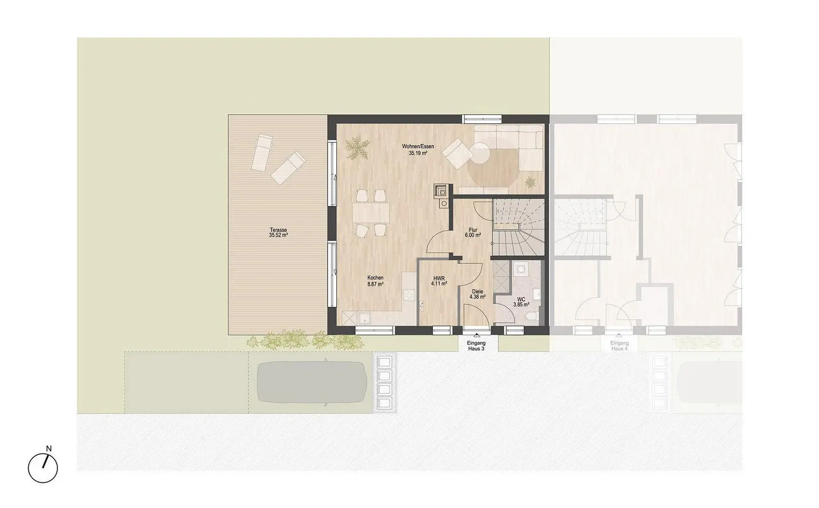Pronájem domu 148 m², pozemek 626 m², Am Klostergut 2, Klipphausen