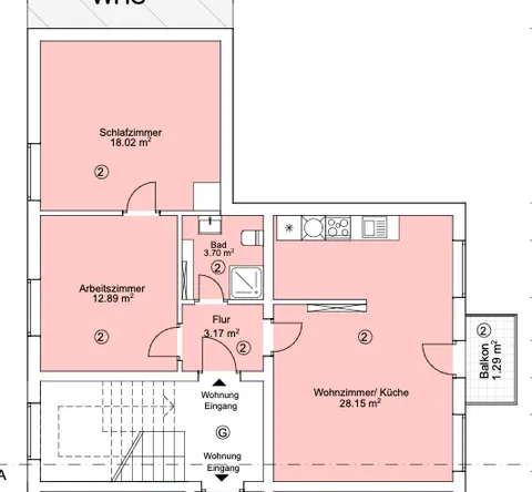 Pronájem bytu 3+1 68 m², Rudolfstraße 24, Aachen
