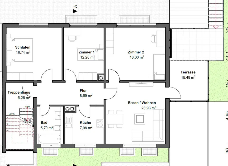 Pronájem bytu 4+1 98 m², Köllestraße 25, Ulm